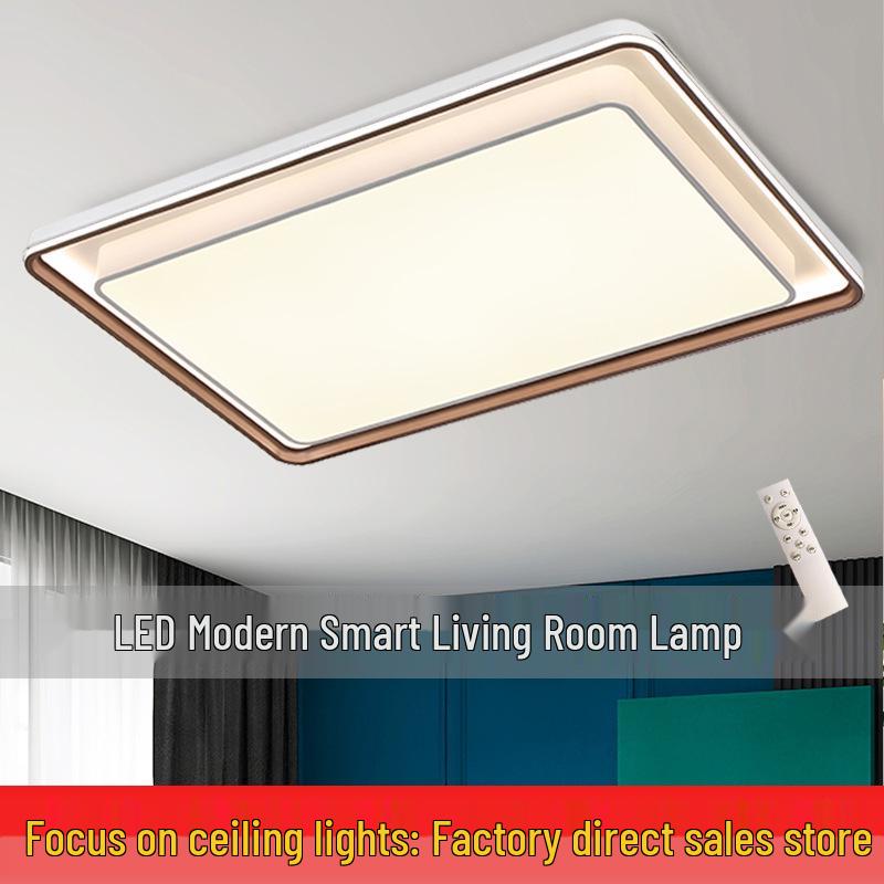 Smart Rectangular Ceiling Light for Living Room & Bedroom with Offline Voice Dimming