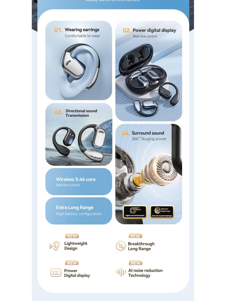 M75 Tianlai Bluetooth Earhook Sports Headphones with High-Quality Sound.