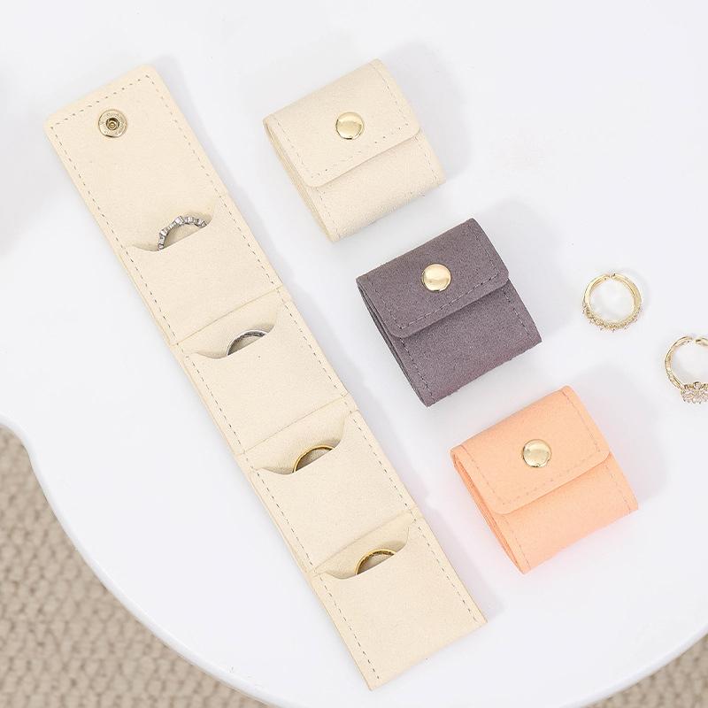 4 Fächer Schmuckaufbewahrungstasche Tragbare Mini-Schmucktasche Ohrringe Halskette Ring Organizer Tasche Reise Schmuckaufbewahrungskoffer