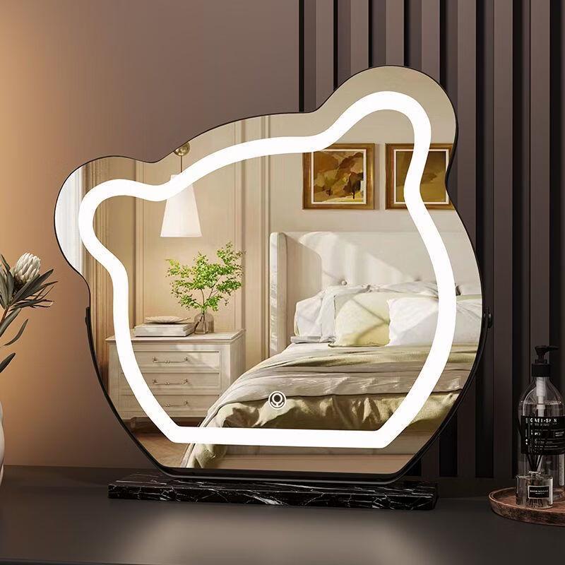 Yicheng Rechargeable Little Bear Desktop Makeup Mirror