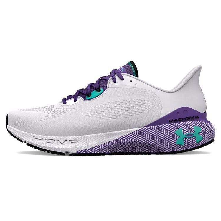 Under Armour HOVR Machina 3 CN Fashion Comfortable Sports Fabric Low-Top Running Shoes Men Sneaker White Purple 3025650-103