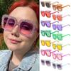 Fashion Square Crystal Oversized Sunglasses UV400 Protection Sparkling Diamond Sun Glasses Big Frame Shades Women