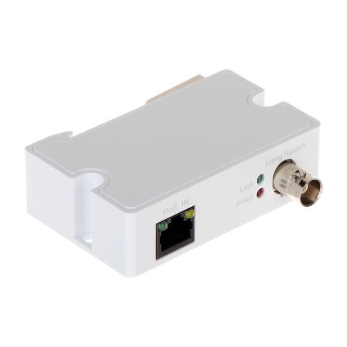 Extendeur Émetteur Ethernet - Dahua - LR1002-1ET - Blanc - Prolonge PoE - Longue Portée