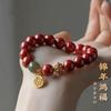Natürliches lila Goldsand- und Hetian-Jade-Armband für Paare, mit einem Zirkonia-Glücksbringer, beliebter Online-Stil Partnerarmband