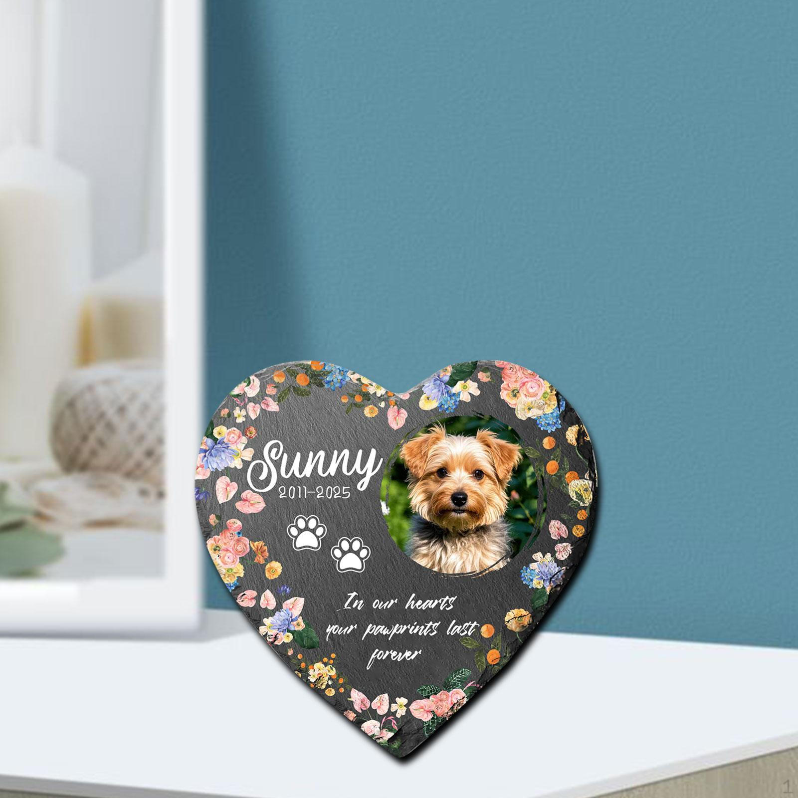 

Мемориальный камень для собаки, надгробный камень в память о скорби, временный надгробный камень для могилы Heart Style E