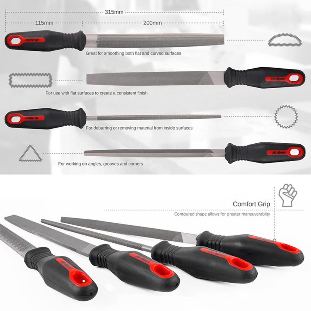 Flat/for Triangle/half-round/round File Set for Cutting Polishing Wood Metal DIY Woodworker Professional Rust Resistant