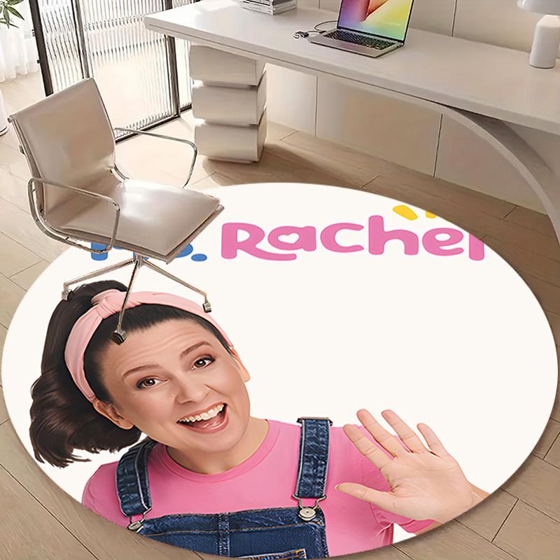 1pc Ms Rachel1 Design Printed Area Round Carpet for Bedroom Living Room Home Decor Rugs Mat Non Slip Mat Rug for Bedside