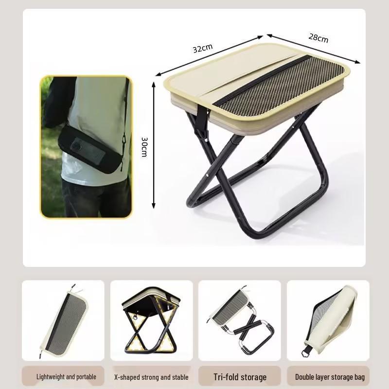 Compact Folding Outdoor Backpack Chair for Camping and Fishing