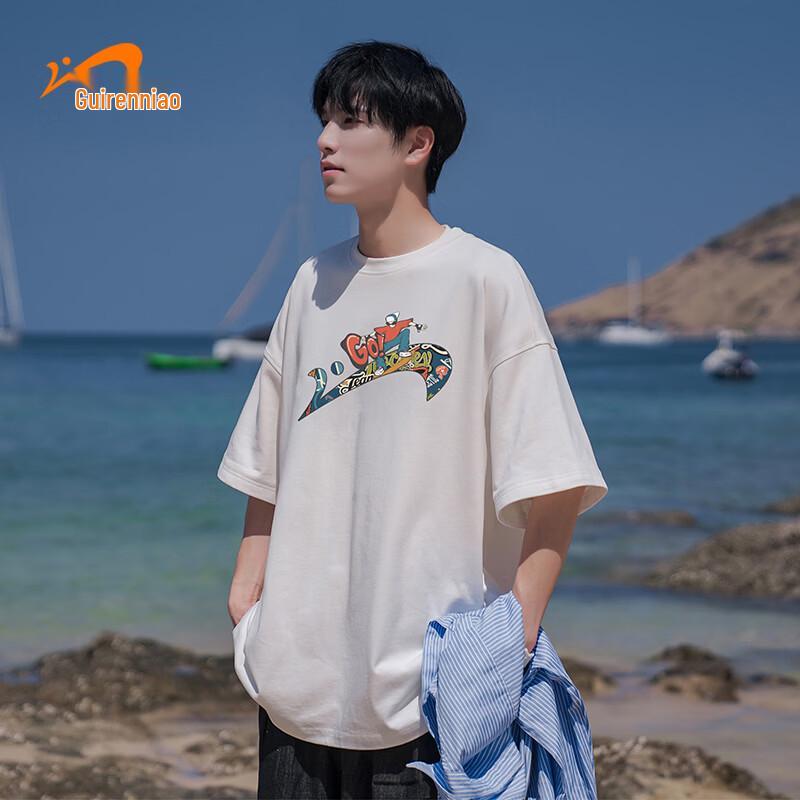 Guirenniao Men s Pure Cotton Casual Short Sleeve T-Shirt XL