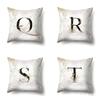 Polyester Pillow Case Car Ink and Ancient Style Home 26 English Letters Printed Sofa Pillow Case