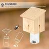 Nueva Trampa para Abejas Carpinteras para Exteriores - Estilo Techo a Dos Aguas Madera Colgante Natural Trampas para Abejas Carpinteras - Trampas para Insectos con Bóveda Extraíble