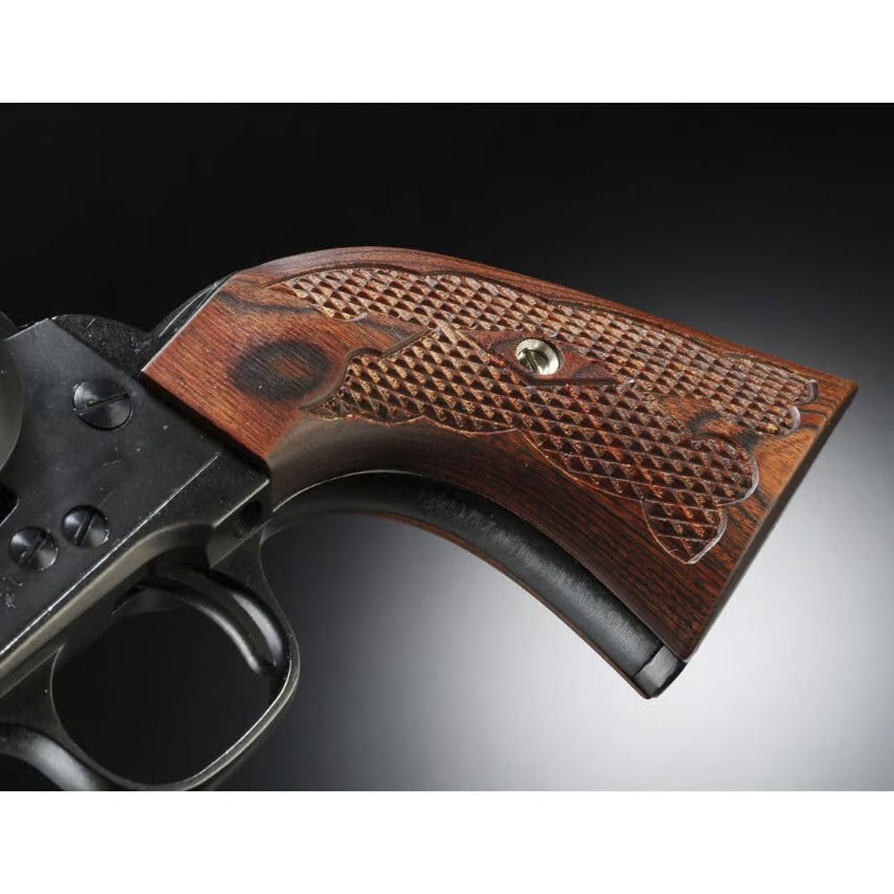 Arms Magazine Original Products Tanaka Pegasus II Revolver Series Colt SAA Compatible Checkered Wood Grips