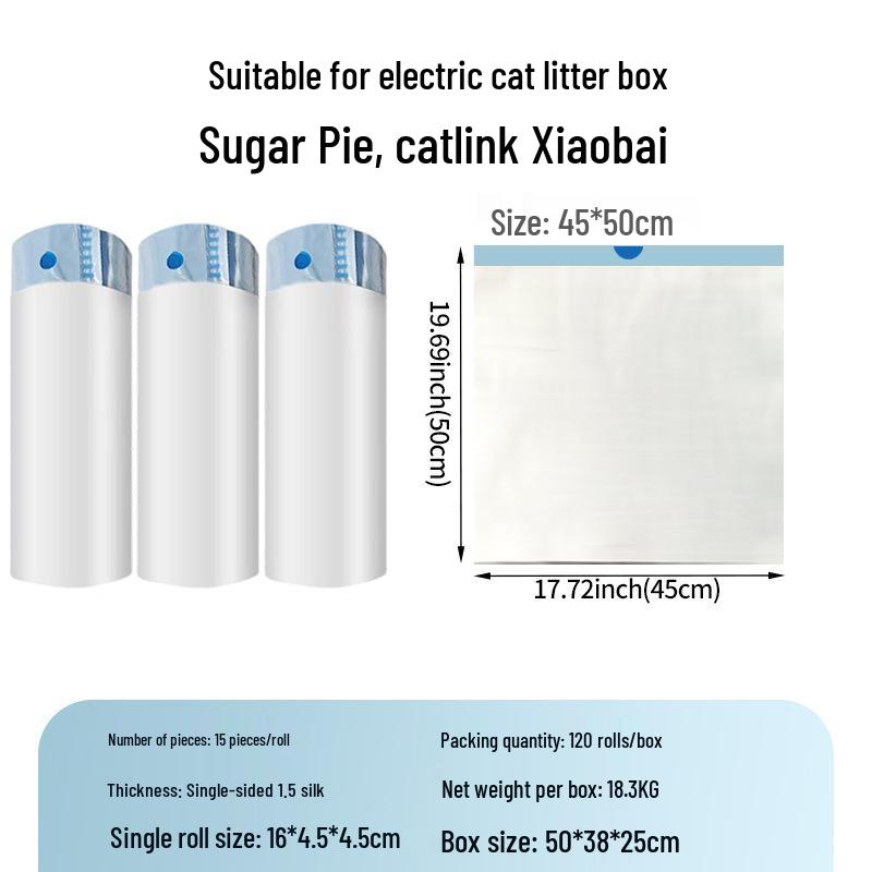 Katzenstreubeutel mit Kordelzug: Dicke, große und leicht zu reinigende Kotbeutel mit Schaufel für Katzentoiletten