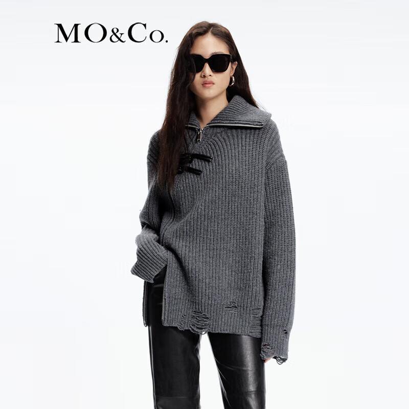 MO&Co. New Chinese Style Merino Wool Sweater
