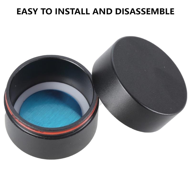 Billiards Chalk Pool Cue Chalk Holder Aluminum Magnetic Billiard Pool Chalk Carrying Case Round Cue Tip Chalk Holder