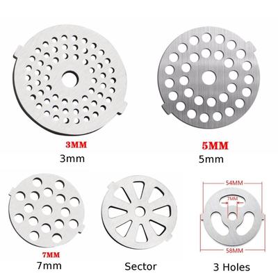 55MM Household 5# Meat Grinder Hole Plate Stainless Steel Grinder Parts