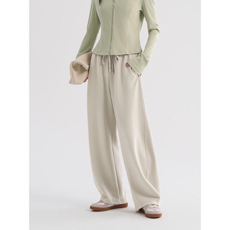 PEACEBIRD Women's High-Waist Knit Wide-Leg Leisure Pants