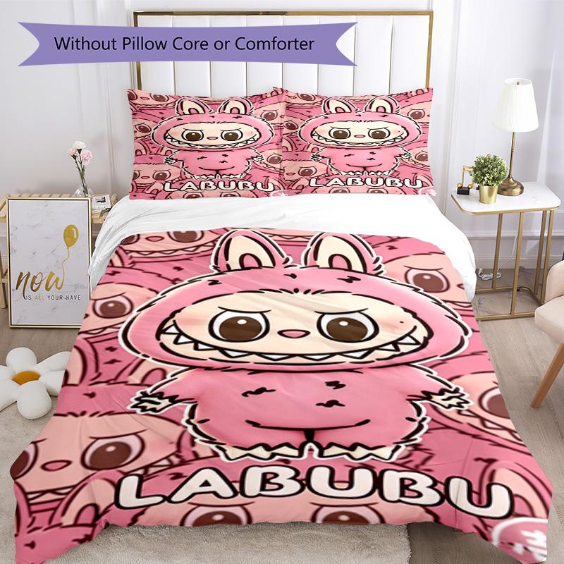 Labubu Bedding Set Suitable for Playroom Machine Washable Perfect Gift for Friends Family