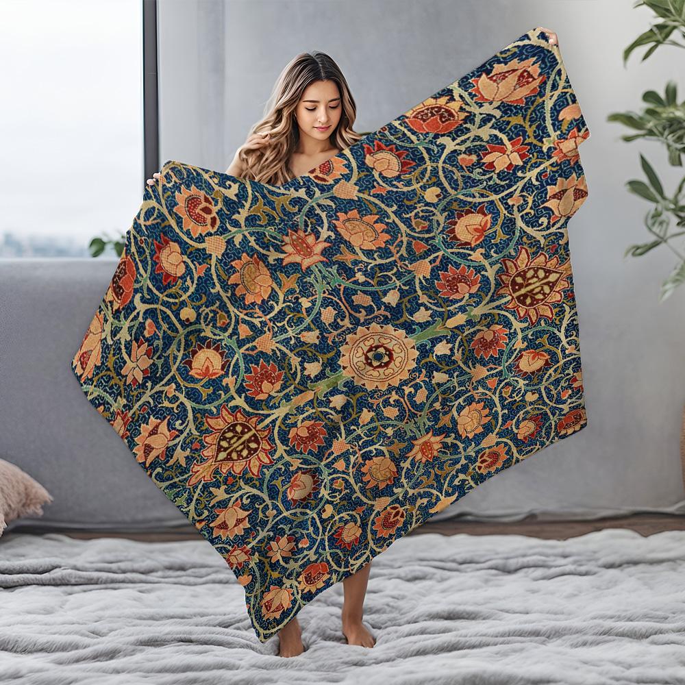 Vintage Paisley Blanket Turkish Kilim Rug Bedspread Decorative Throw Cotton Sofa Cover Cushion 130x180cm