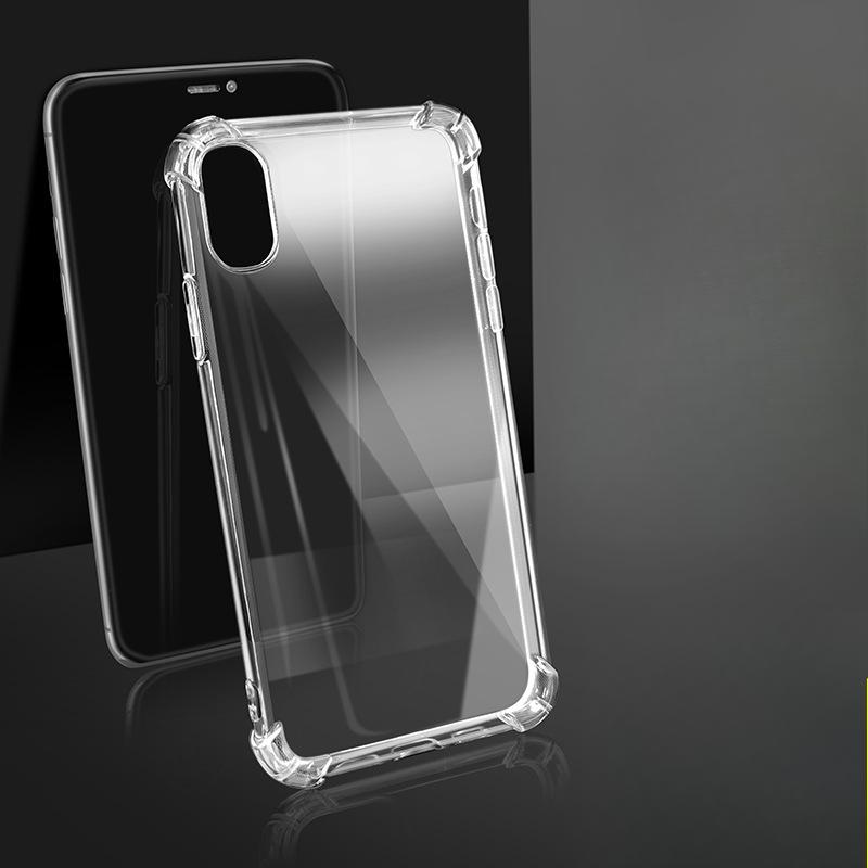 Applicable To IPhone16 Four-corner Airbag Powerful Anti-fall Mobile Phone Case Apple 8XRMAX 7 Ultra-thin Transparent Protective Case