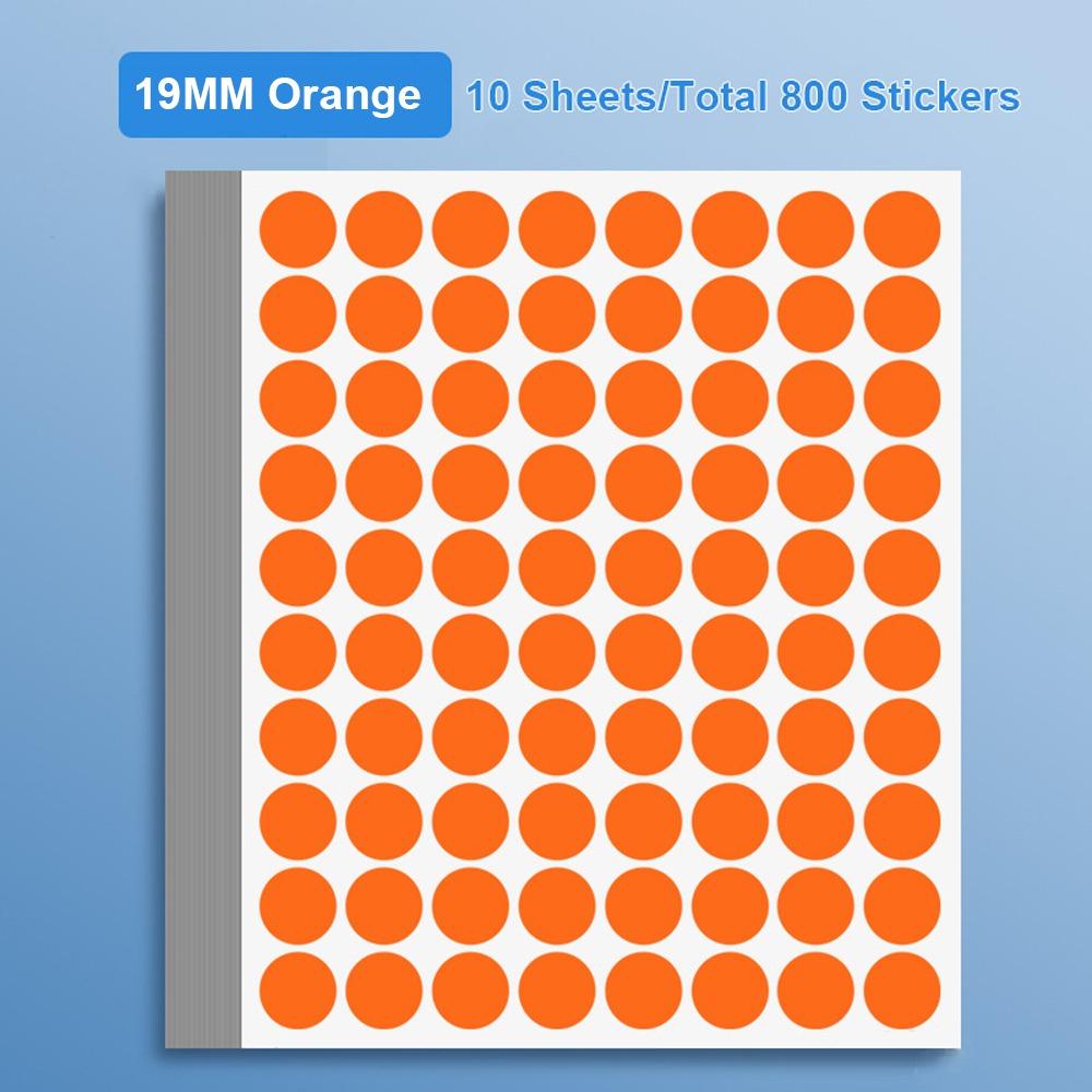 10Sheets Writable Material Dot Adhesive Stickers Self-Adhesive Round Classification Markers 19MM Tag Sticker Handwritten Labels