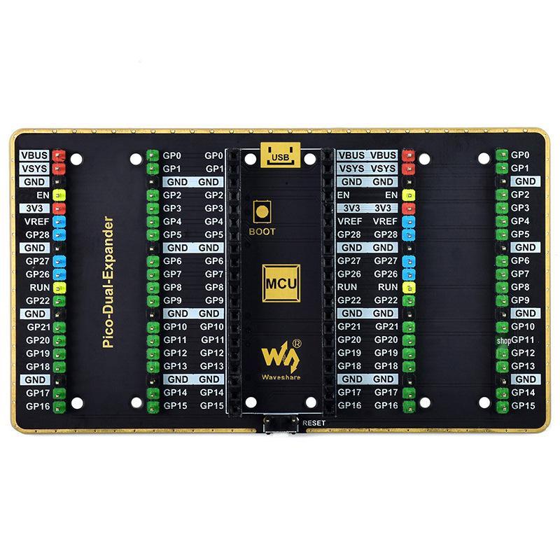Raspberry Pi Pico Erweiterungsplatine mit doppelten 2×20 Pin-Headern & USB-Stromversorgung
