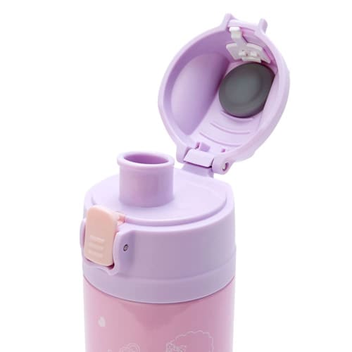 SANRIO Children's Water Bottle 470ml Direct Drinking One-touch Stainless Steel Bottle My Melody Cold Storage Includes Pouch with Shoulder Strap Includ