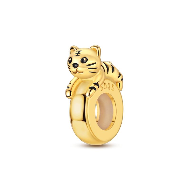 New 925 Silver Charms Beads Pendant Cat Dog Lion Tiger Girl Boy Fit Bracelet Fashion Jewelry Gift for Women