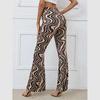 Damen-Hose, ausgestellte Hose mit Wasser-Ripple-Print, schmale Passform, Outdoor-Sport, Yoga, lässige Jogger