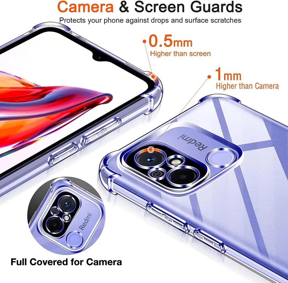 Ultra thin Clear Silicone Shockproof Soft TPU Case For Xiaomi Redmi 13C 12C Note 12 11 10 Pro 12S 11E 11T 11S 10S 10A 10C Coque