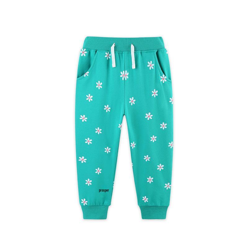 European Style Girls Cartoon Joggers - Autumn Toddler Sports Pants 5Y (115 cm)