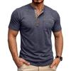 Men S Casual Short Sleeve Henley Neck T Shirt
