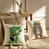 Simple Nordic Modern Anime Cushion Cover Soft Plush Double-Sided Pillow Cover Cozy Sofa Cushion Case Living Room Home Gift