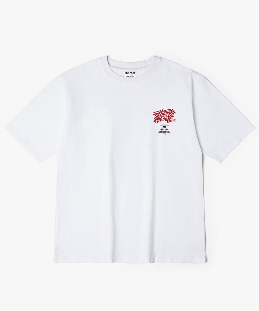 Hilukaakaibeu Kinetic Multi Red Logo Back Print Short Sleeve T-Shirt