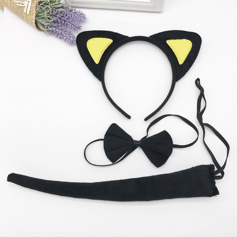 Animal Headband Set With Bunny And Cat Ears For Cosplay Party Costume Accessories