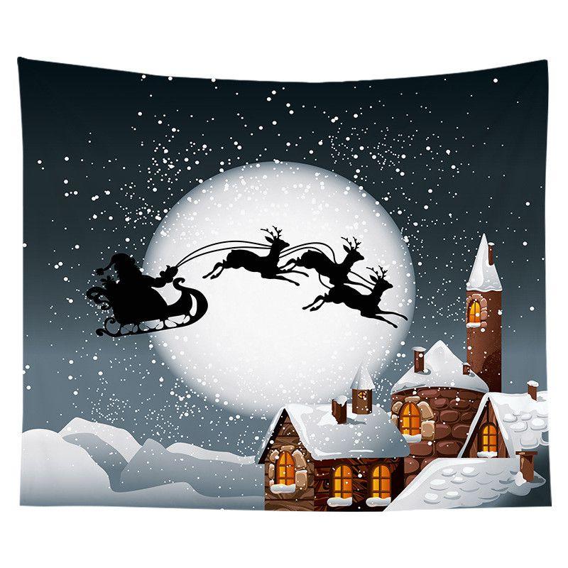 Wall Tapestry Christmas Hanging Cloth Background Xmas Home Decoration Tapestry