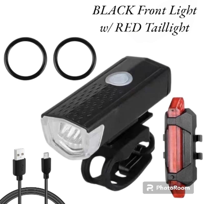 USB Rechargeable Bicycle Headlight and Taillight Waterproof for Enhanced Nighttime Safety