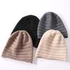 Women's Wool and Cashmere Beanie: Versatile, Slouchy, Cold-Proof, Ear-Protecting Knit Hat for Autumn and Winter.