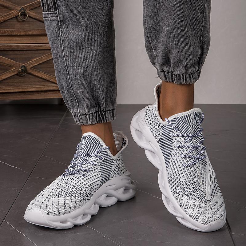 New Fashion Green Men's Running Shoes Big Size 47 Breathable Blade Shoes Trainers Men Lightweight Sports Shoes Zapatillas Hombre
