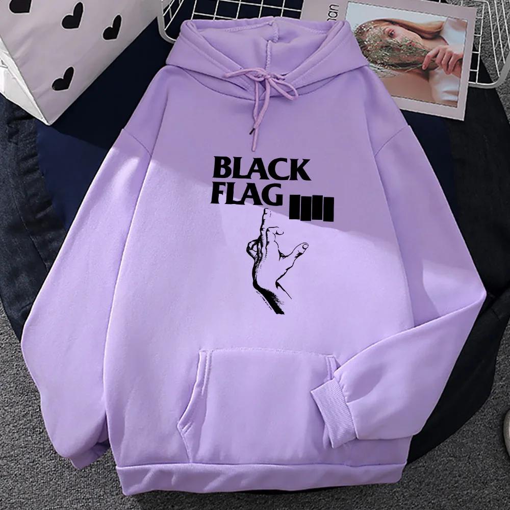 Punk Rock Band Black Flag Print Hoodies Street Grunge Casual Sweatshirts Autumn Fleece Clothing Male/female Hooded Pullover Tops