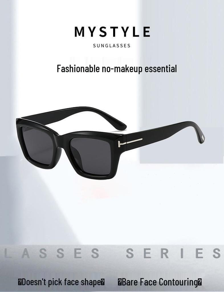 Occhiali da Sole Quadrati Polarizzati alla Moda Stile Coreano Unisex con Lenti Fotoromiche Grandi per Protezione UV