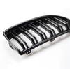 Front Kidney Grille Car Front Bumper Grille Grill Double Slat Sport Kidney Grille Grill For BMW E90 E91 2005-2008 (Gloss Black)