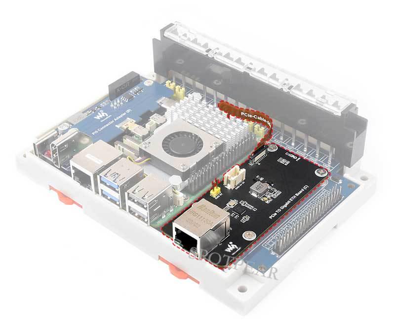 Raspberry Pi 4B/5 Industrial Expansion Board: RS232, RS485, CAN, CANFD with Housing