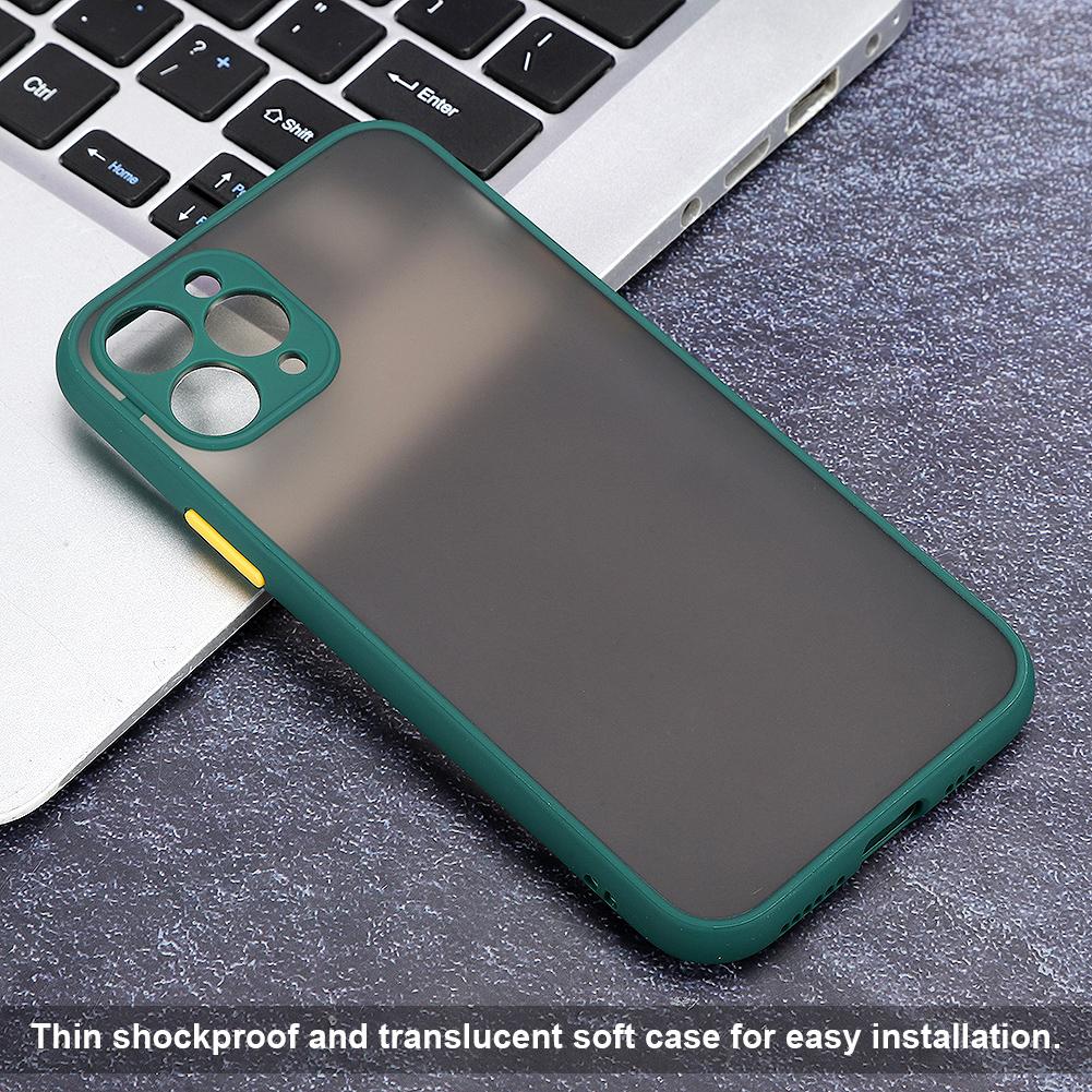 2PCS Cover Phone Case  Frosted Texture Translucent Anti Drop Colorful Keys for IOS 11 Pro(Phone Case for IOS 11 Pro )