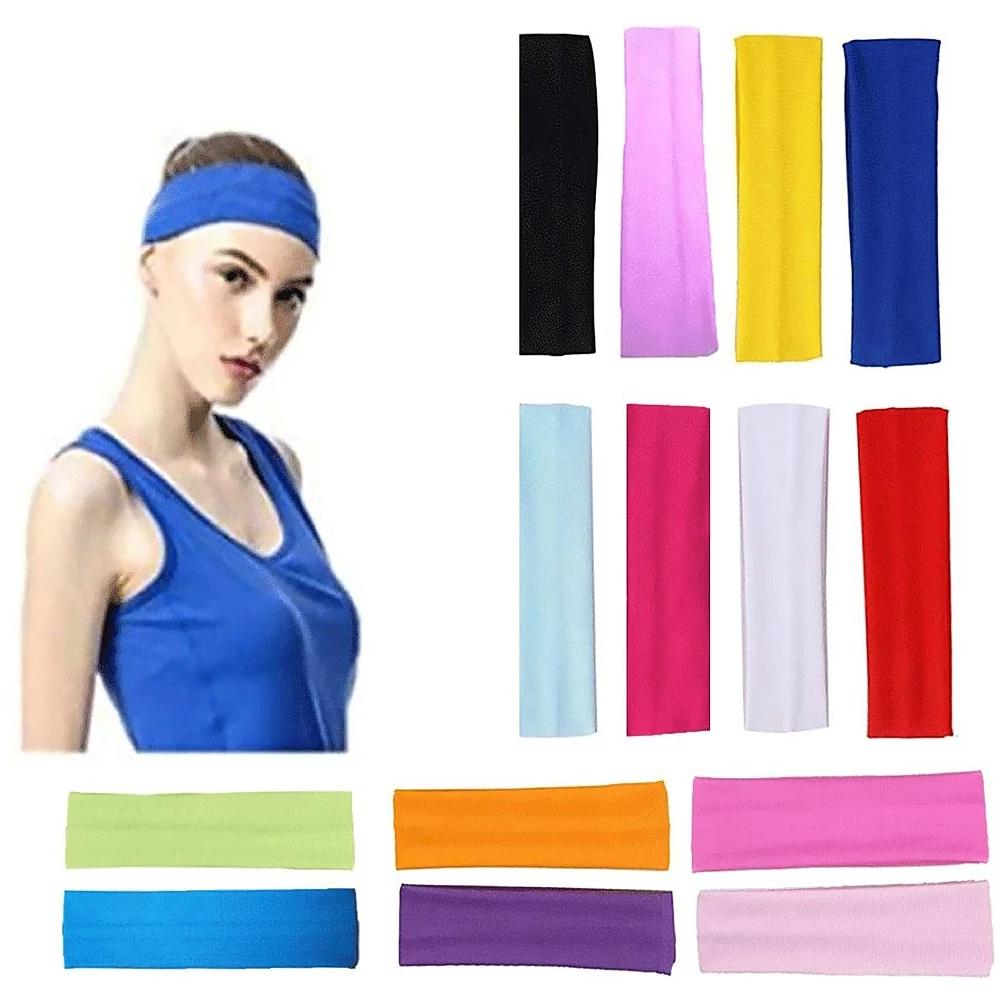 Tennis Cycling Sports Turban Headscarf Fitness Bandage Sweatband Yoga Headband Hair Bands Elastic