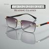 Men's Business Square Presbyopia Glasses Fashionable Elastic Anti Slip Sports Style Ultra Light High-definition Glasses Óculos