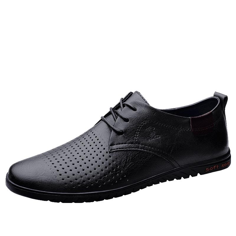 

Fashion Genuine Leather Men Casual Shoes All-match Lace Up Oxford Shoes Leisure Walk Business Shoes Versatile Male Formal Dress Footwear 44