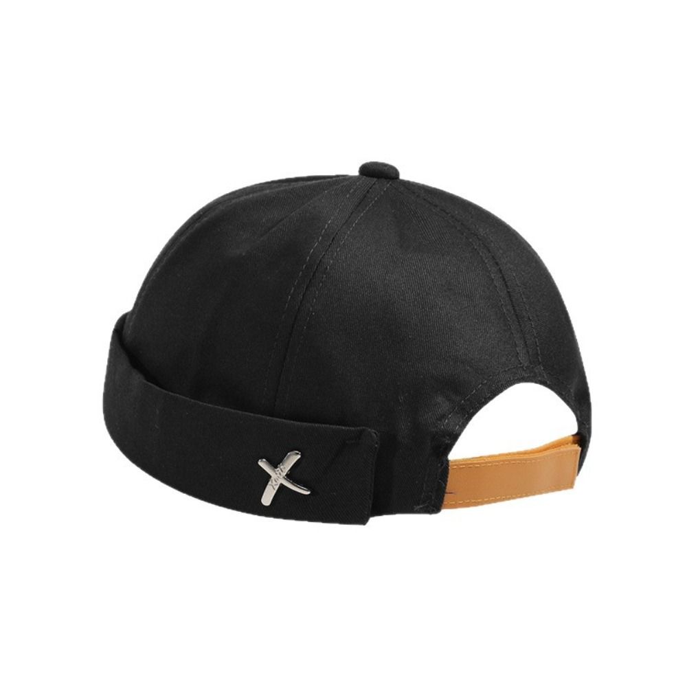 Vintage Style Vintage Dome Hat Solid Color Dome Melon Cap Brimless Docker Cap Street Hip Hop