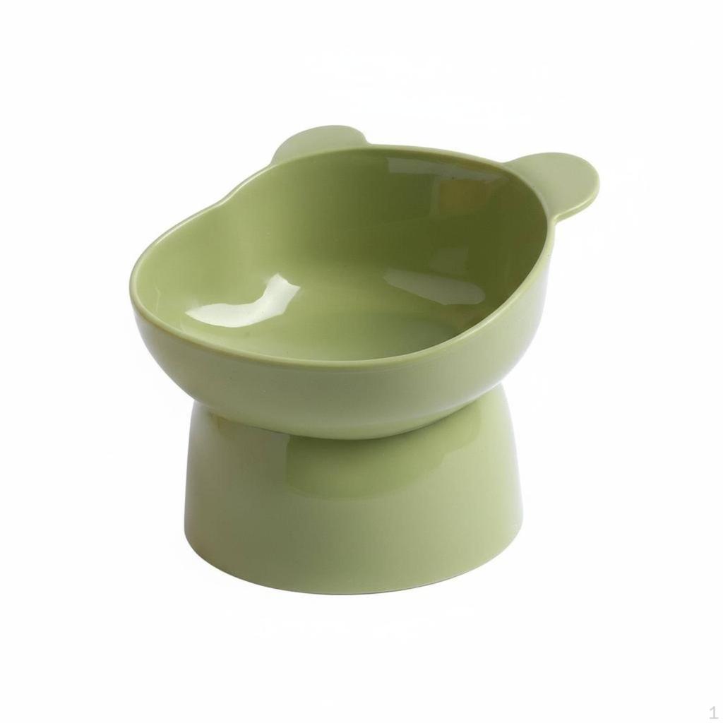 Bear Shaped Pet Bowl Wide Mouth Elevated Cat Easy To Clean Tilted Food Dish for Kittens,