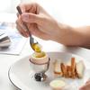 Egg Topper Cutter Shell Opener Boiled Egg Cracker Scissors Stainless Steel Egg Cups Holder Eggshell Cutter Kitchen Accessories